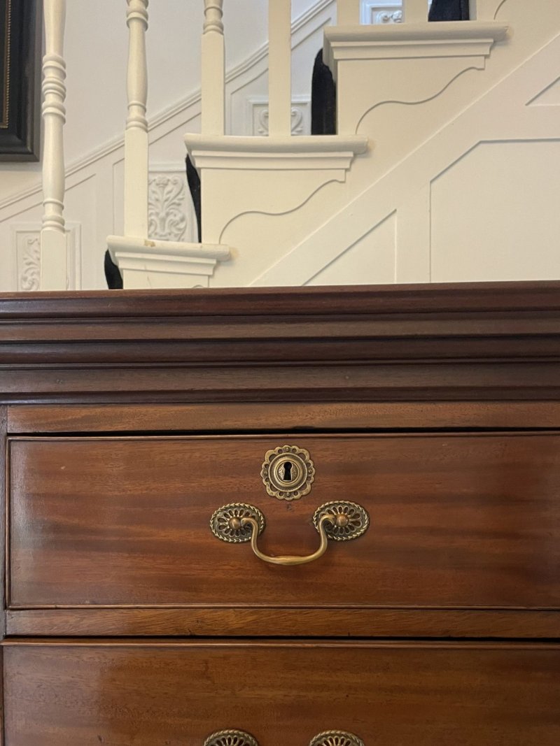 Antique 18th Century George III Mahogany Chest on Chest of Drawers - Image 6